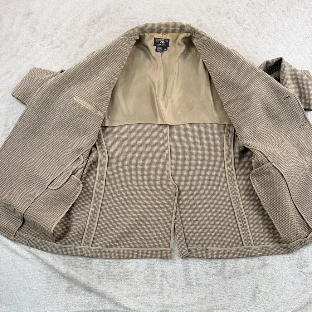 Vintage RRL Ralph Lauren Double RL Wool Tweed Sport Coat Blazer Jacket 2XL USA